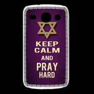 Coque Samsung Galaxy Core Keep Calm and Pray jewish Violet
