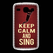Coque Samsung Galaxy Core Keep Calm and Sing Rouge