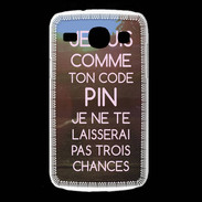 Coque Samsung Galaxy Core Code pin rose ZG