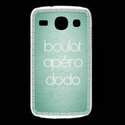 Coque Samsung Galaxy Core Boulot Apéro Dodo Vert ZG