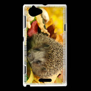 Coque Sony Xperia L Automne et Hérisson
