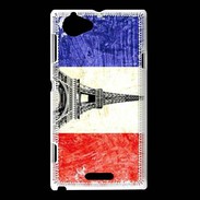 Coque Sony Xperia L Drapeau français vintage 2