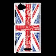 Coque Sony Xperia L Angleterre sur Drapeau 1