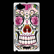 Coque Sony Xperia L Tête de mort design et coloré