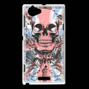Coque Sony Xperia L Tête de mort Angleterre