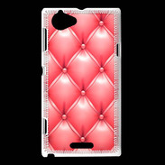Coque Sony Xperia L Capitonnage Rose
