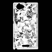 Coque Sony Xperia L Design Fleur Tribal