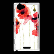 Coque Sony Xperia L Dessin de coquelicot