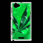 Coque Sony Xperia L Cannabis Effet bulle verte