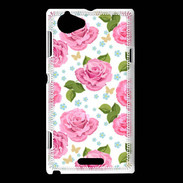 Coque Sony Xperia L Vintage Rose 3