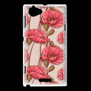Coque Sony Xperia L Fleurs vintage 2