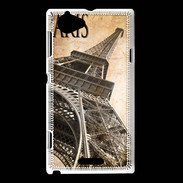 Coque Sony Xperia L Tour Eiffel vertigineuse vintage