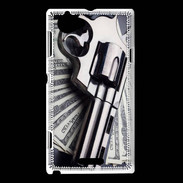 Coque Sony Xperia L Arme et Dollars