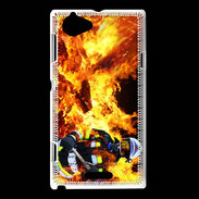 Coque Sony Xperia L Pompier soldat du feu