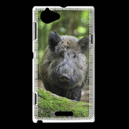 Coque Sony Xperia L Sanglier dans les bois