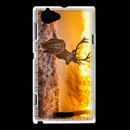 Coque Sony Xperia L Cerf au levé du soleil