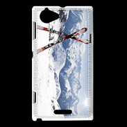 Coque Sony Xperia L Paire de ski en montagne