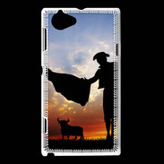 Coque Sony Xperia L Silhouette d'un toréador