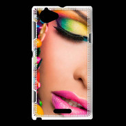 Coque Sony Xperia L Joli maquillage 5
