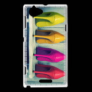 Coque Sony Xperia L Chaussures à talons colorés 5