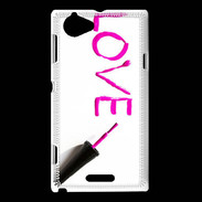 Coque Sony Xperia L Love avec vernis à ongle