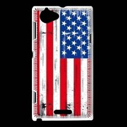 Coque Sony Xperia L Drapeau USA grunge et vintage 5