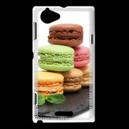 Coque Sony Xperia L Macarons sur ardoise