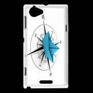 Coque Sony Xperia L Bateau rose des vents