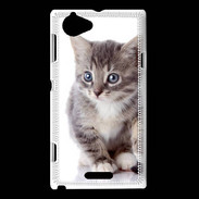 Coque Sony Xperia L chaton gris 4