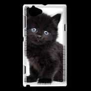 Coque Sony Xperia L Petit chaton noir