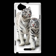 Coque Sony Xperia L Tigre blanc