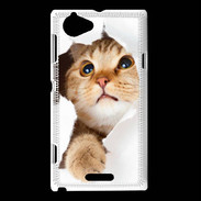 Coque Sony Xperia L Chaton caché