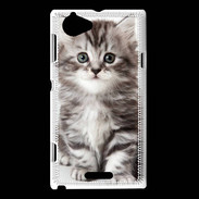 Coque Sony Xperia L Chaton gris 