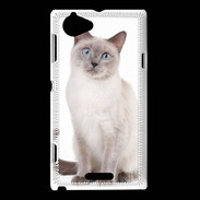 Coque Sony Xperia L Chat siamois 25