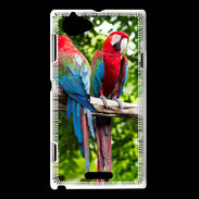 Coque Sony Xperia L Couple de macaw
