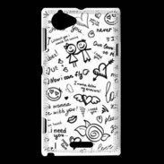 Coque Sony Xperia L Mélange de mots