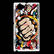 Coque Sony Xperia L Graffiti free fight