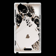 Coque Sony Xperia L Vintage Poker