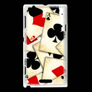 Coque Sony Xperia L Carte de poker vintage 50