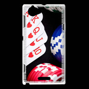 Coque Sony Xperia L Quinte poker