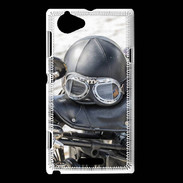 Coque Sony Xperia L Casque de moto vintage
