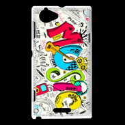 Coque Sony Xperia L Graffiti Musique