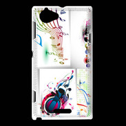 Coque Sony Xperia L Abstract musique
