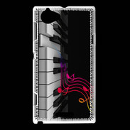 Coque Sony Xperia L Note de musique et piano 1