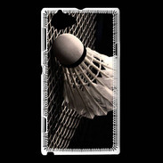 Coque Sony Xperia L Volant de Badminton en noir et blanc
