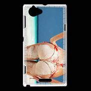 Coque Sony Xperia L Belle fesse sur la plage