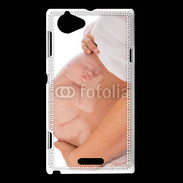 Coque Sony Xperia L Femme enceinte avec bébé dans le ventre