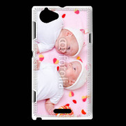 Coque Sony Xperia L Jumeaux avec bonbons
