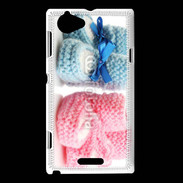 Coque Sony Xperia L Chaussures bébé 3