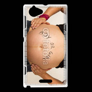 Coque Sony Xperia L Femme enceinte ventre 